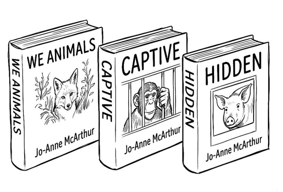 Book series on animal activism by Jo-Anne McArthur, focusing on animal rights and awareness.